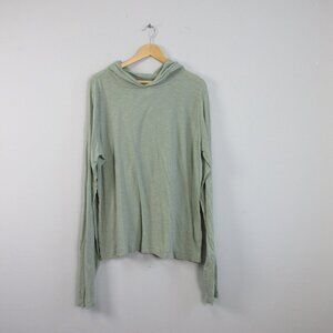Pact 100% Organic Cotton Women's Hoodie Lightweight L Green Pullover Top 200